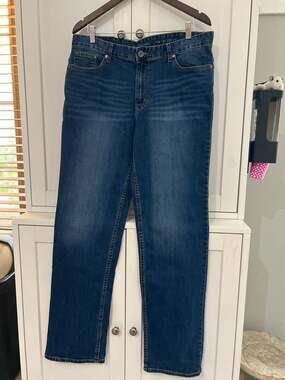 Calvin Klein Jeans Men's Straight Fit Denim Blue Jeans W36 L34